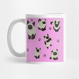 Pink Siamese Kittens Mug